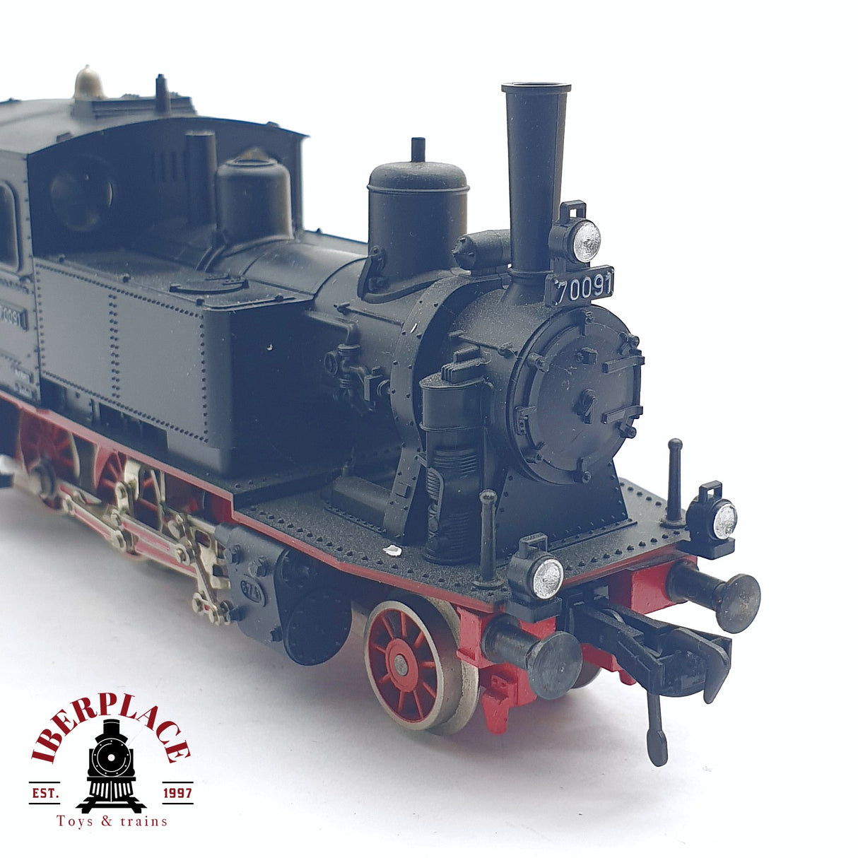 ♻️ 2da mano - DC Fleischmann 4016 Locomotora de vapor DB 70091 Negra H0 escala 1:87