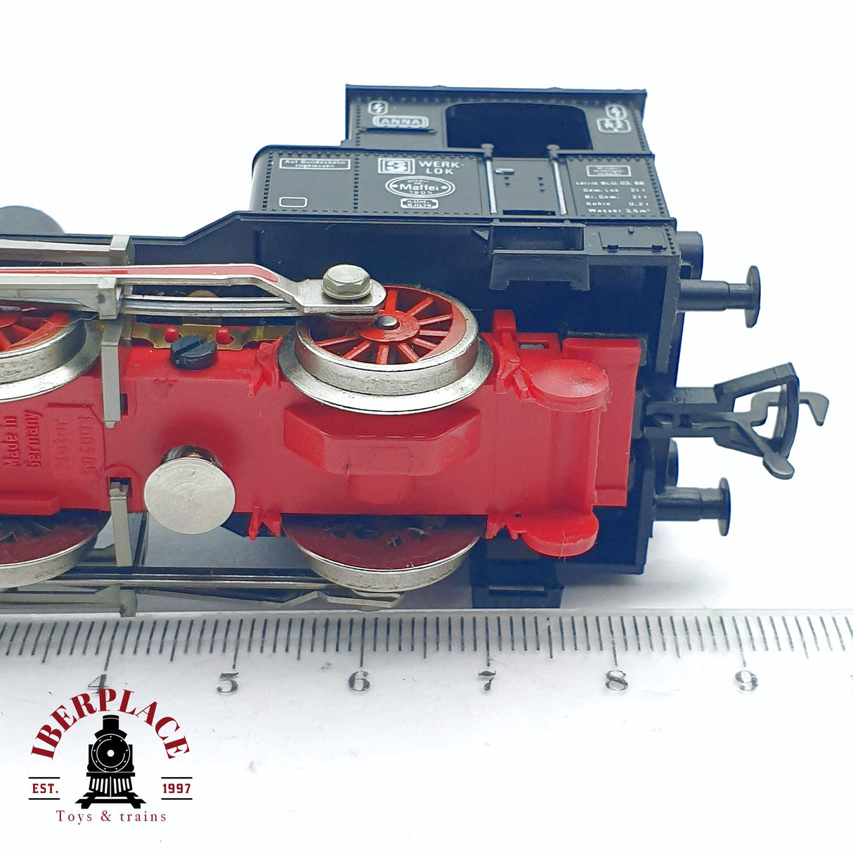 ♻️ 2da mano - DC Fleischmann 4000 Locomotora de vapor ANNA werk-lok Negra H0 escala 1:87