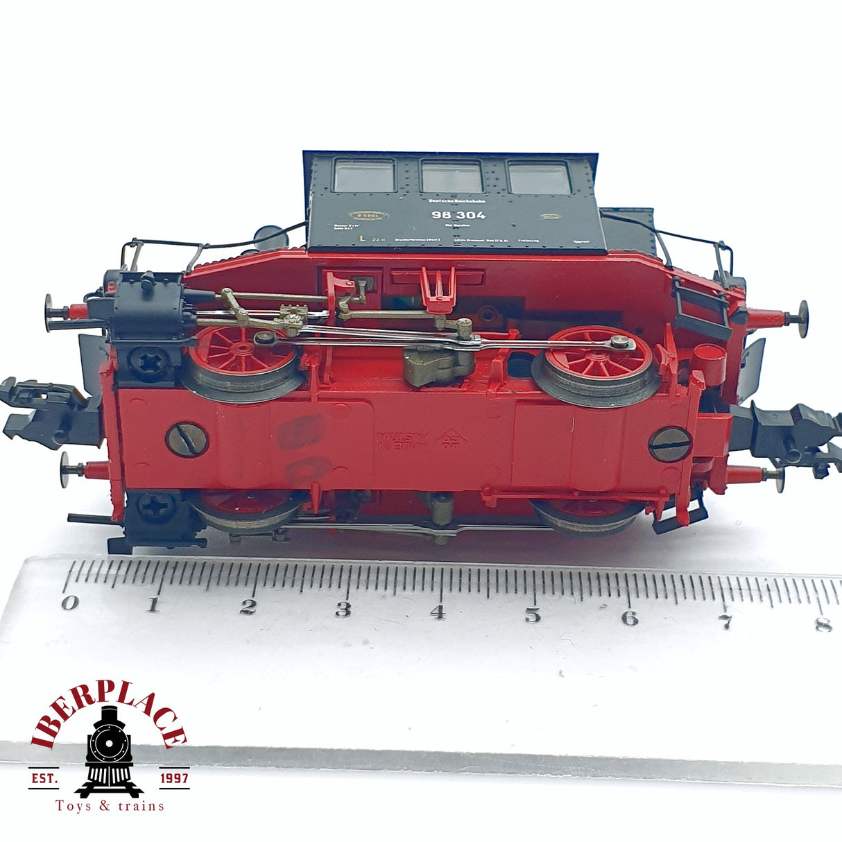 ♻️ 2da mano - DC Roco Locomotora de vapor DR 98 304 Negra H0 escala 1:87