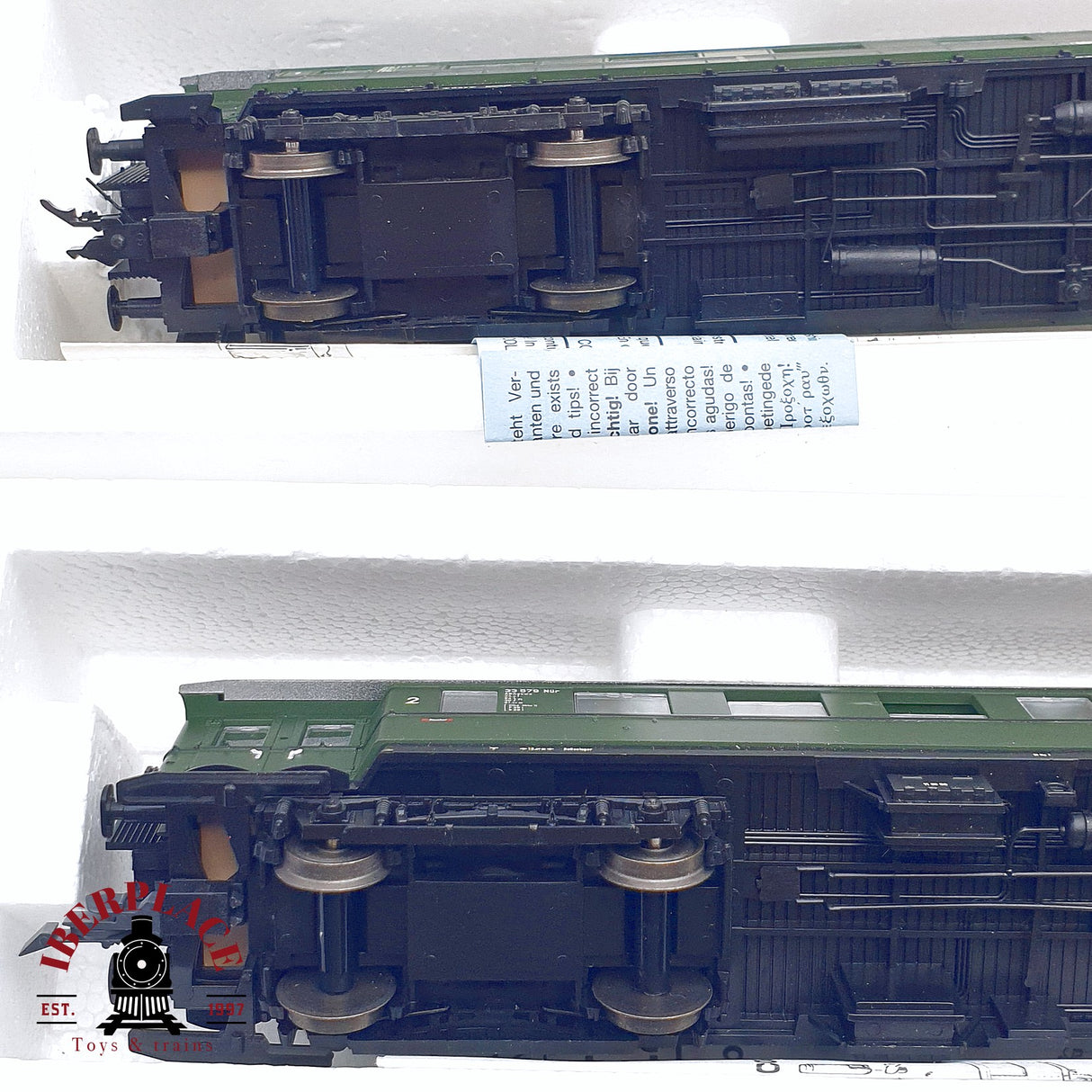 ♻️ 2da mano - DC 5x Roco vagones pasajeros DB clase 1-2 verde H0 escala 1:87