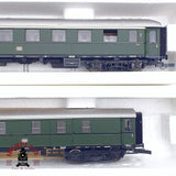 ♻️ 2da mano - DC 5x Roco vagones pasajeros DB clase 1-2 verde H0 escala 1:87