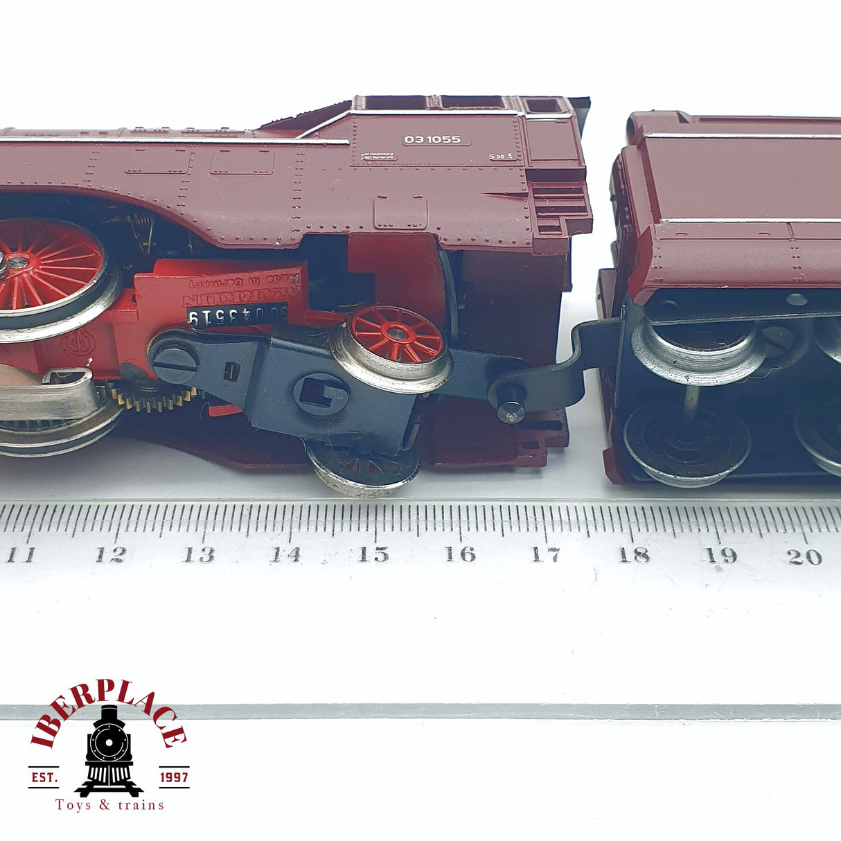 ♻️ 2da mano - Märklin 3089 Locomotora de vapor BR 03 1055 Roja H0 escala 1:87