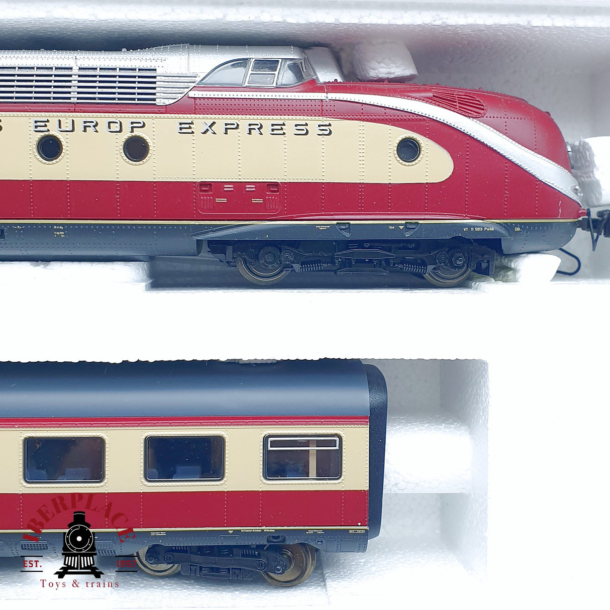 ♻️ 2da mano - DC Roco 43011 Set Tren diesel BR 601 Trans Europ Express H0 escala 1:87