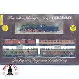 ♻️ 2da mano - AC Fleischmann 1885 Set locomotora P.St.B. 2810 vagones pasajeros H0 escala 1:87