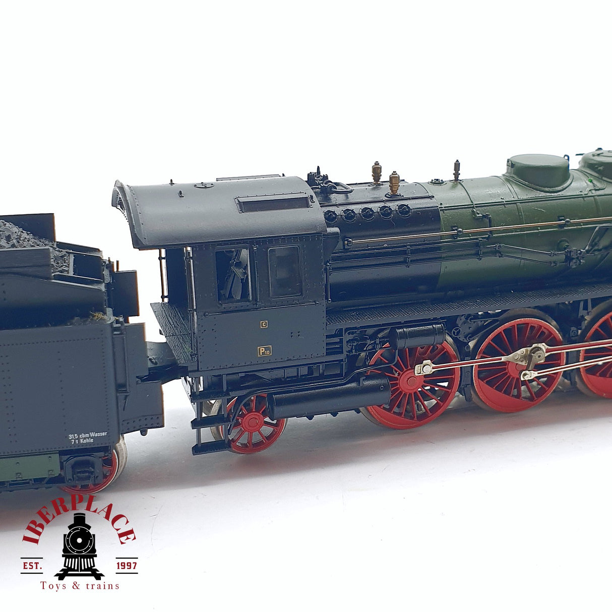 ♻️ 2da mano - AC Fleischmann 1885 Set locomotora P.St.B. 2810 vagones pasajeros H0 escala 1:87