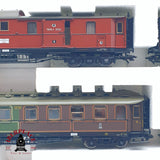 ♻️ 2da mano - AC Fleischmann 1885 Set locomotora P.St.B. 2810 vagones pasajeros H0 escala 1:87
