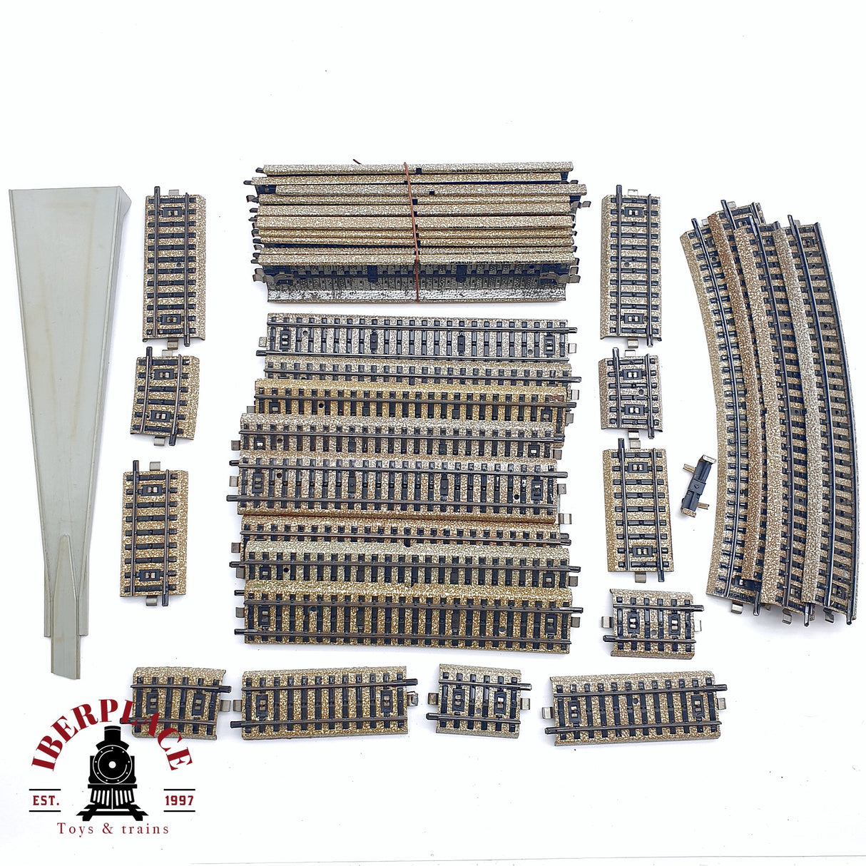 ♻️ 2da mano - 36x Märklin 5106 5108 5200 vías rectas y curvas sistema M H0 escala 1:87