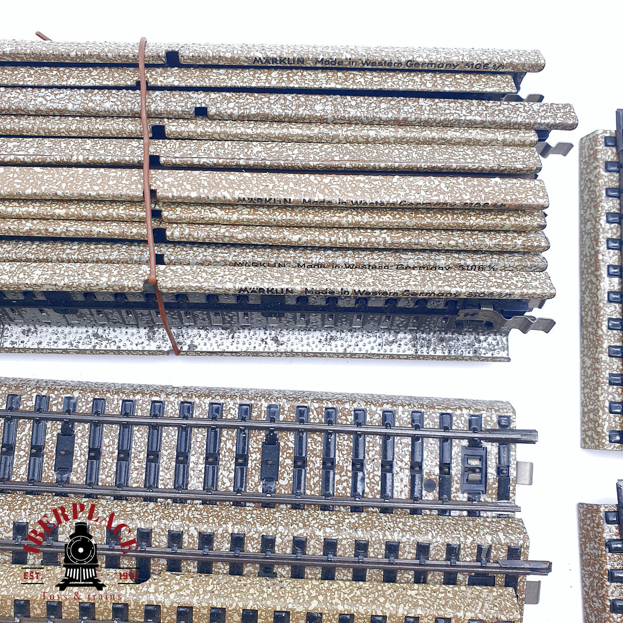 ♻️ 2da mano - 36x Märklin 5106 5108 5200 vías rectas y curvas sistema M H0 escala 1:87