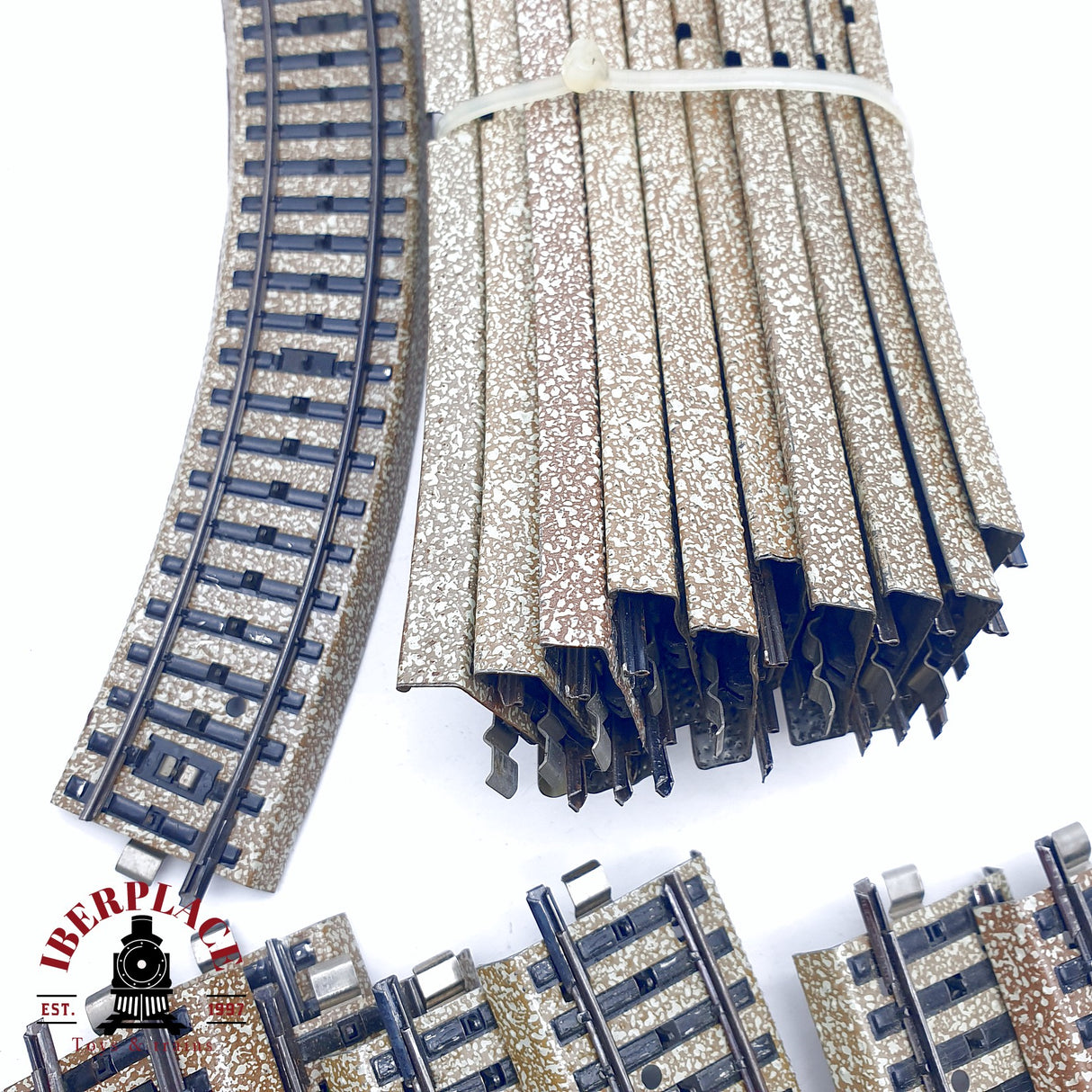♻️ 2da mano - 45x Märklin 5120 5100 5106 vías rectas y curvas sistema M H0 escala 1:87