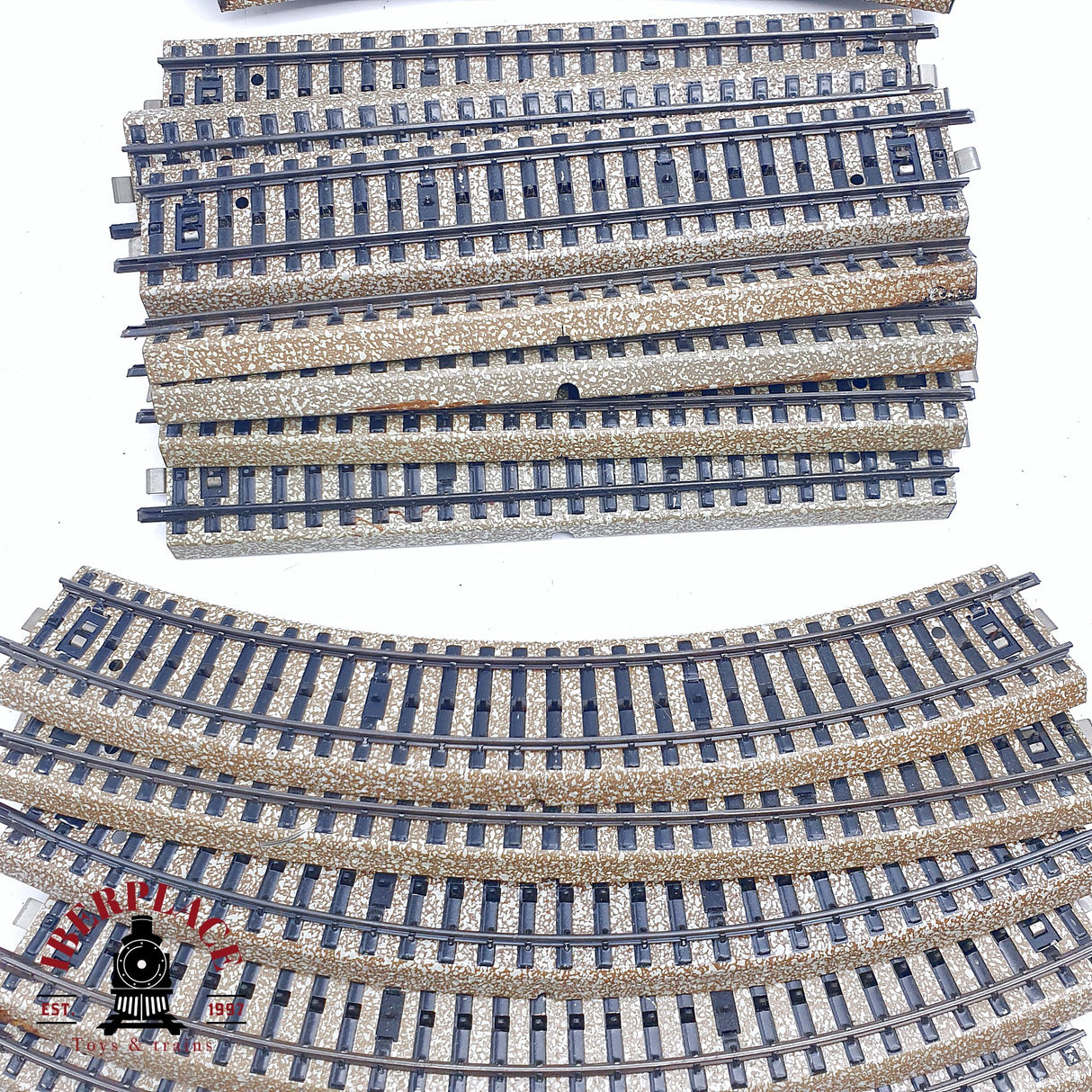 ♻️ 2da mano - 45x Märklin 5120 5100 5106 vías rectas y curvas sistema M H0 escala 1:87