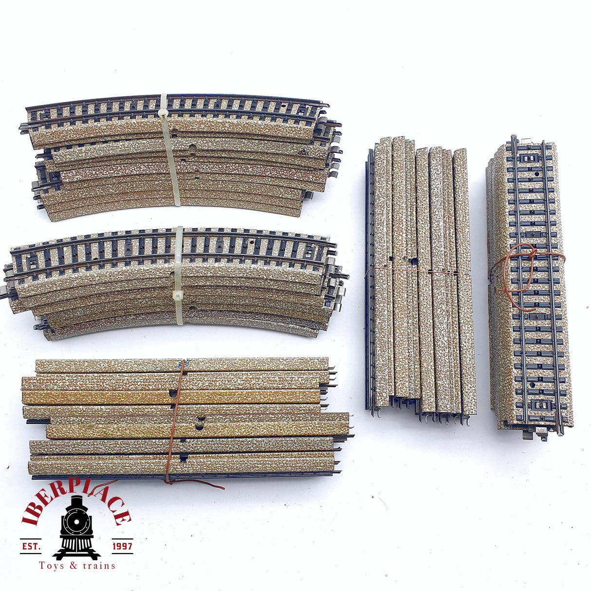 ♻️ 2da mano - 50x Märklin 5100 5106 vías rectas y curvas sistema M H0 escala 1:87