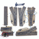♻️ 2da mano - 9x Märklin 5118 5106 5112 vías, desvíos, vías de desacoplamiento sistema M H0 escala 1:87