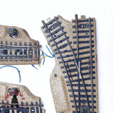 ♻️ 2da mano - 9x Märklin 5118 5106 5112 vías, desvíos, vías de desacoplamiento sistema M H0 escala 1:87