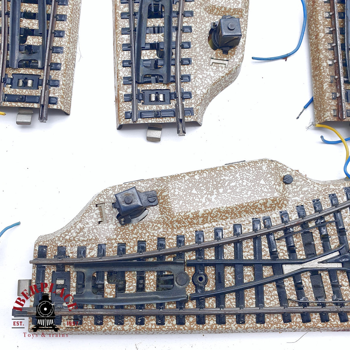 ♻️ 2da mano - 9x Märklin 5118 5106 5112 vías, desvíos, vías de desacoplamiento sistema M H0 escala 1:87