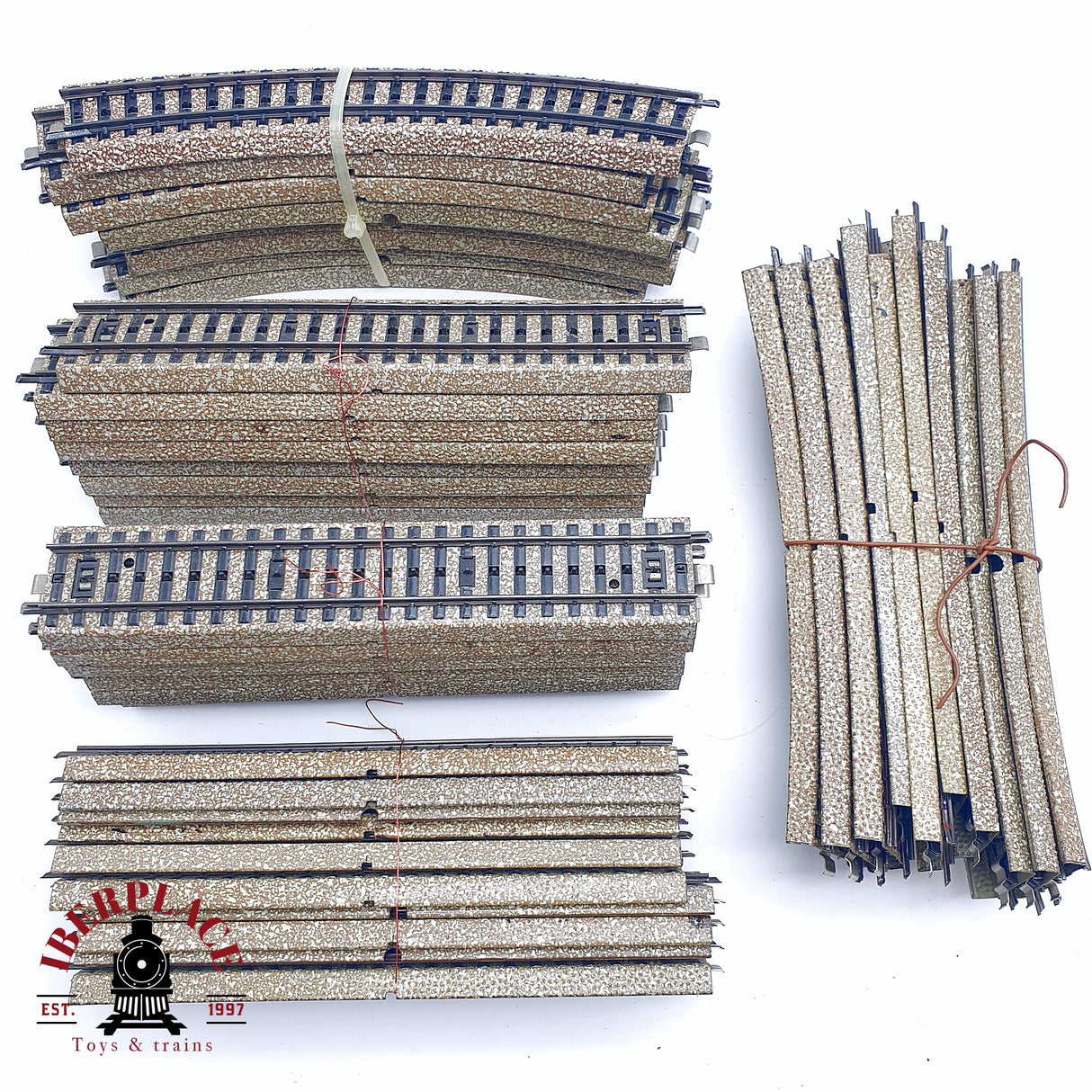 ♻️ 2da mano - 50x Märklin 5106 5100 vias rectas y curvas sistema M H0 escala 1:87