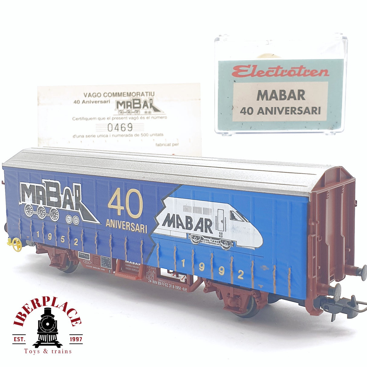 🆕 Electrotren - DC Vagón conmemorativo Mabar 40 aniversario 469 de 500 unidades H0 escala 1:87