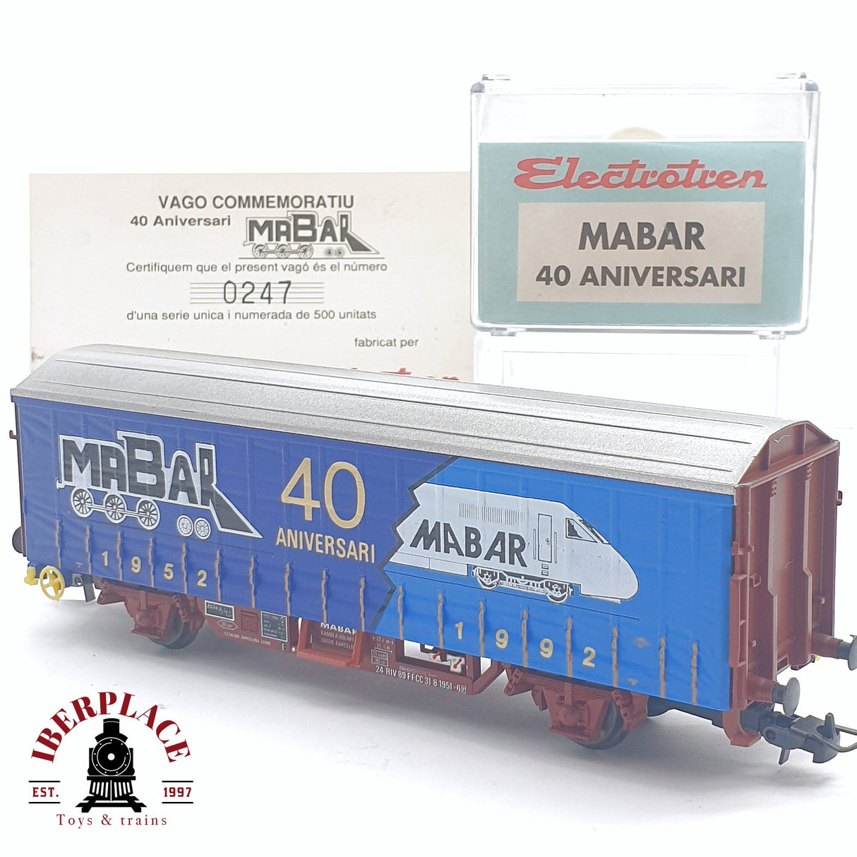 🆕 Electrotren - DC Vagón conmemorativo Mabar 40 aniversario 247 de 500 unidades H0 escala 1:87
