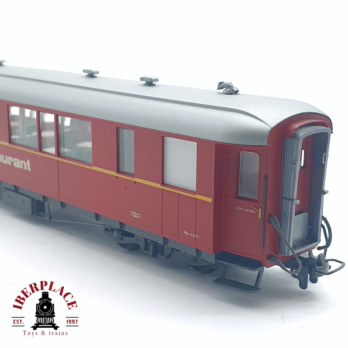 ♻️ 2da mano - DC BEMO 3274 114 coche restaurante Rhb rojo H0m/H0n3 escala