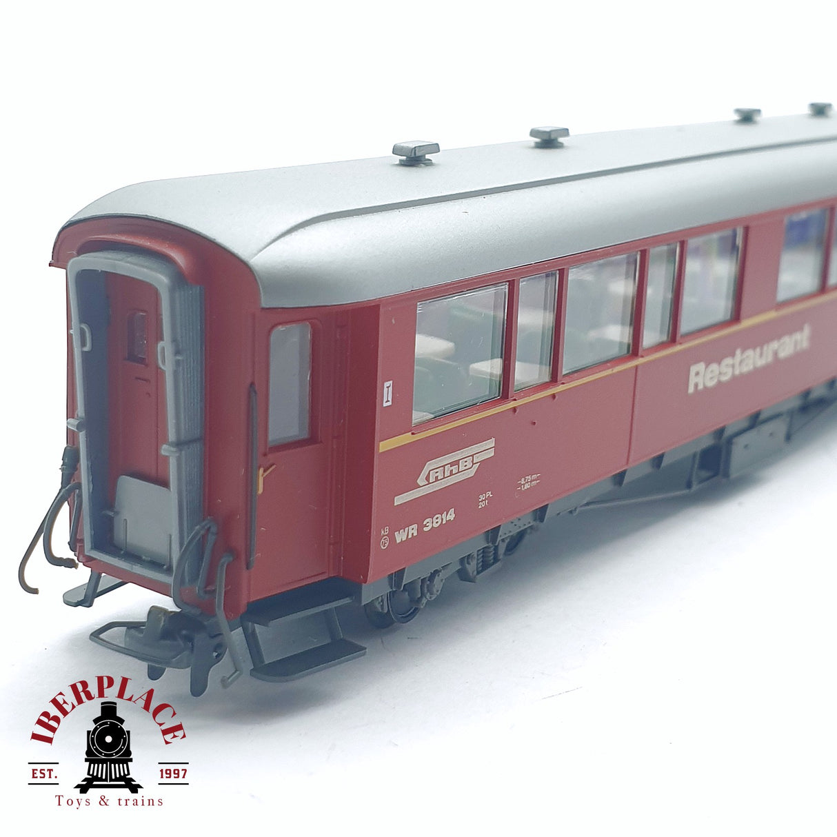 ♻️ 2da mano - DC BEMO 3274 114 coche restaurante Rhb rojo H0m/H0n3 escala