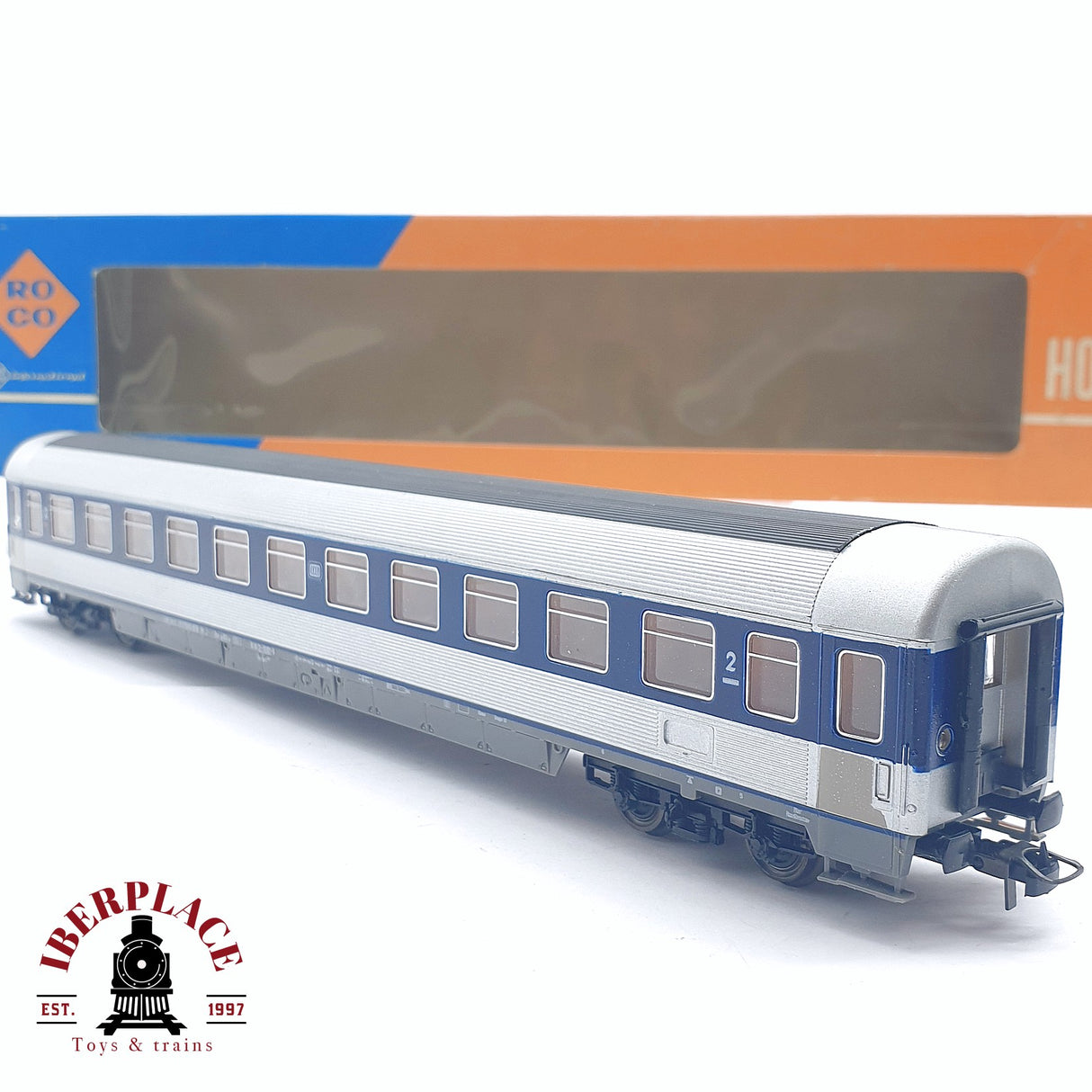 ♻️ 2da mano - DC Roco 4257 vagón pasajeros DB clase 2 H0 escala 1:87