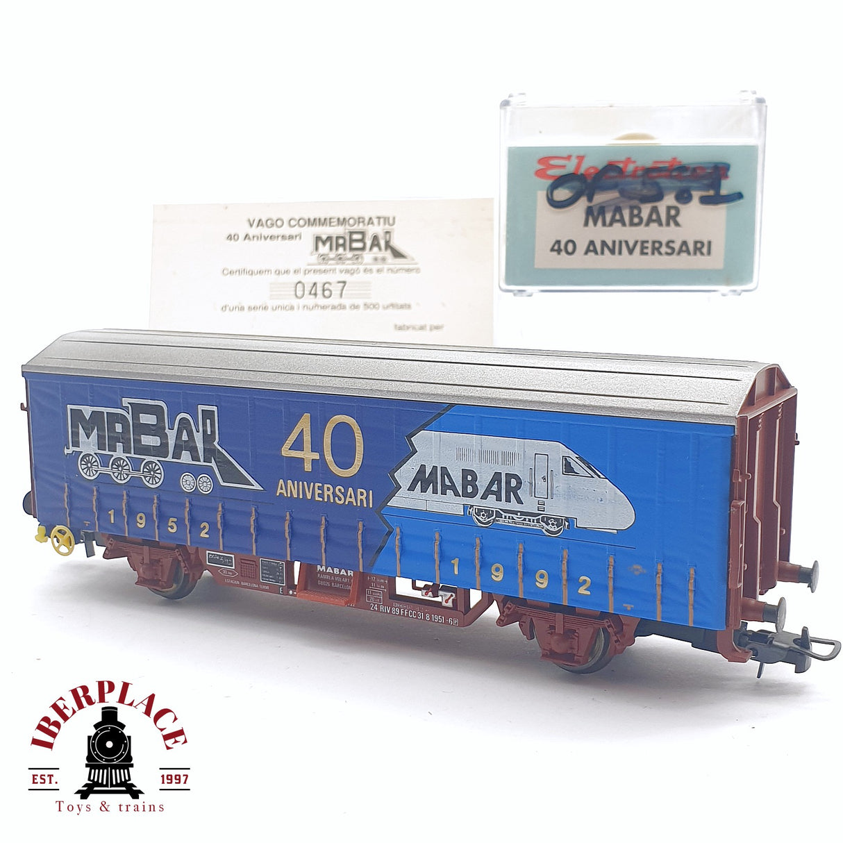 🆕 Electrotren - DC Vagón conmemorativo Mabar 40 aniversario 467 de 500 unidades H0 escala 1:87