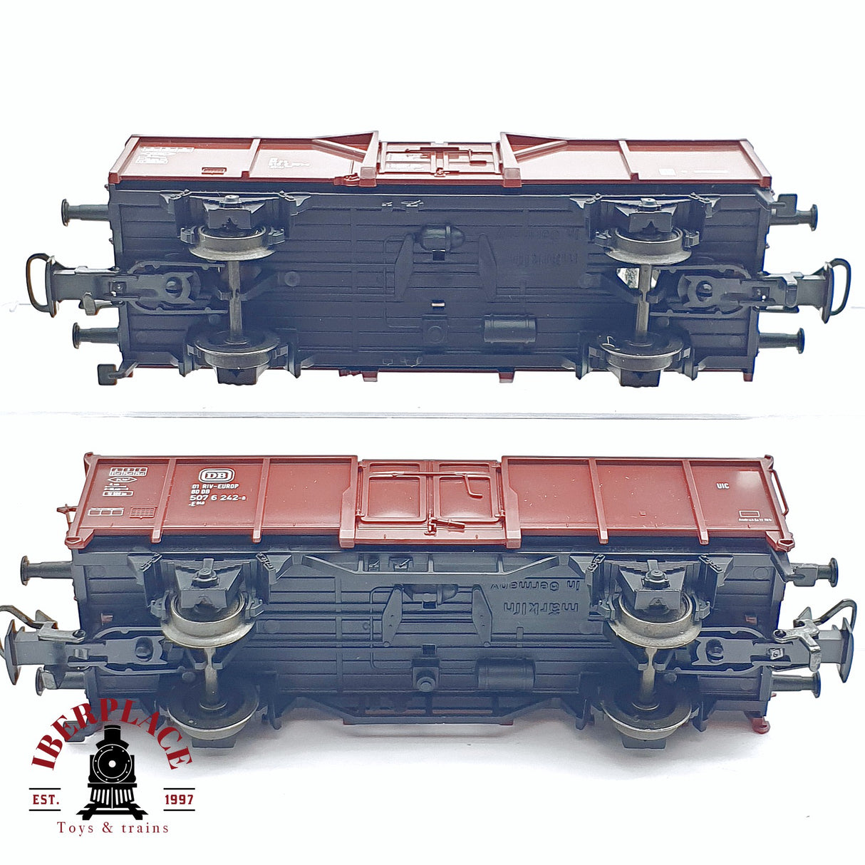 ♻️ 2da mano - Märklin 4430 4465 vagones de borde medio EUROP DB H0 escala 1:87