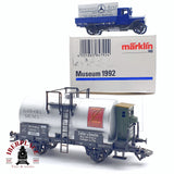 ♻️ 2da mano - Märklin Museum 1992 vagón especial Gas-oel Diesel Mercedes Benz H0 escala 1:87