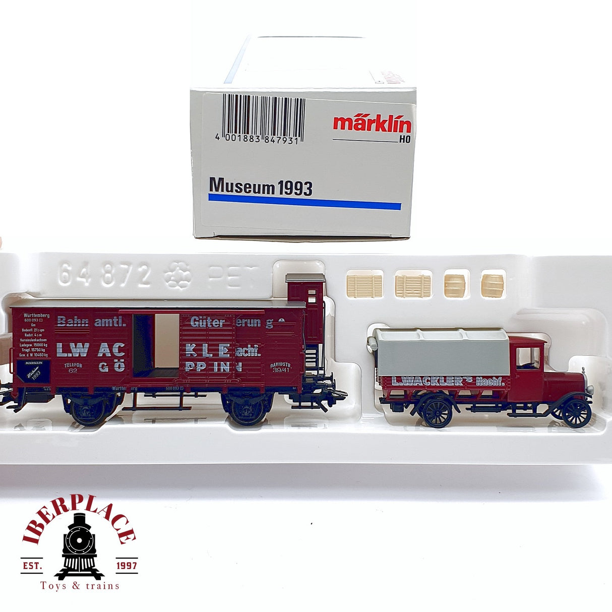 ♻️ 2da mano - Märklin Museum 1993 vagón L. Wackler Göppingen H0 escala 1:87