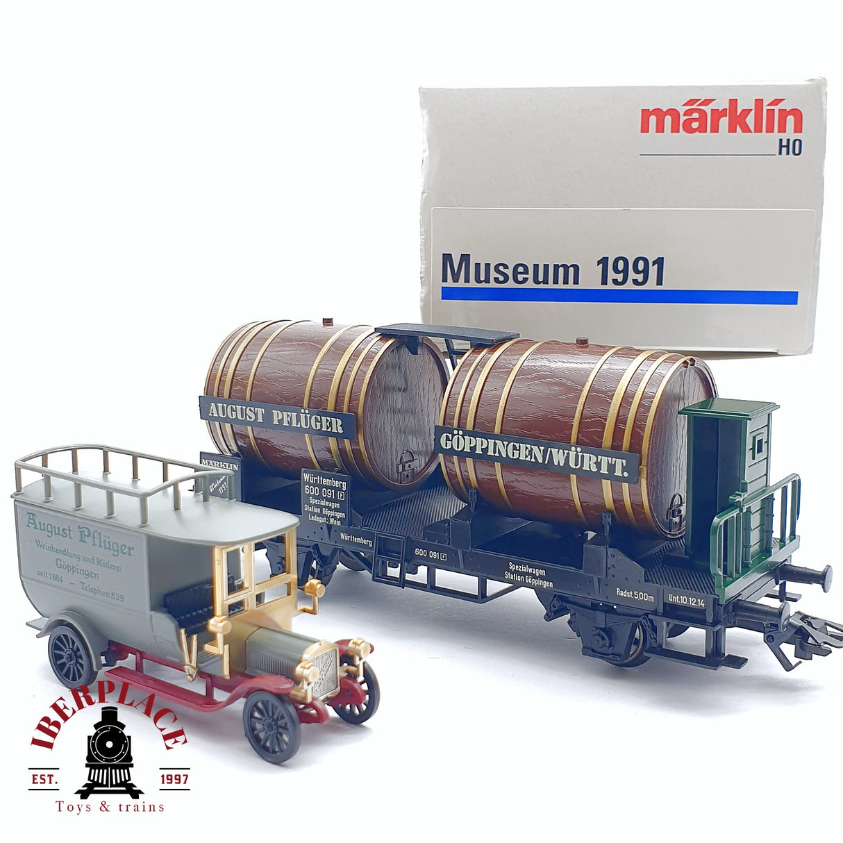 ♻️ 2da mano - Märklin Museum 1991 vagón August Pflüger Göppingen H0 escala 1:87