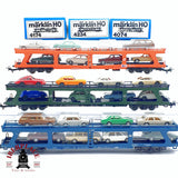 ♻️ 2da mano - Märklin 3x vagones transporte de coches con coches ÖBB DB H0 escala 1:87
