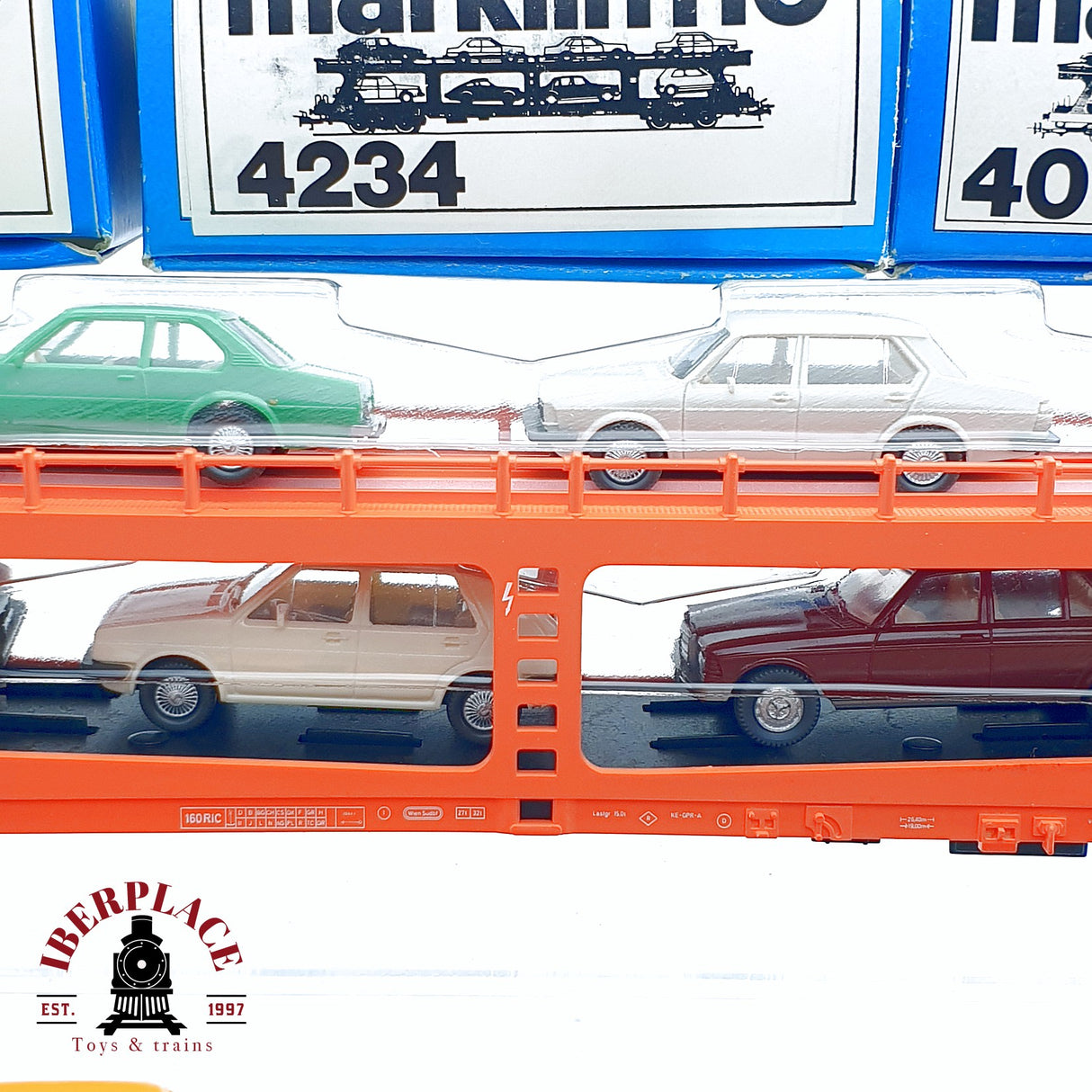 ♻️ 2da mano - Märklin 3x vagones transporte de coches con coches ÖBB DB H0 escala 1:87