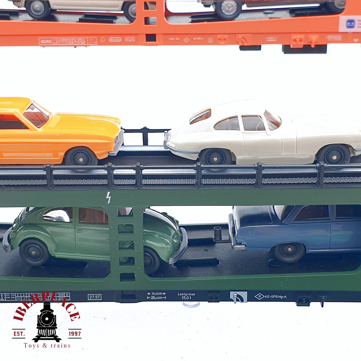 ♻️ 2da mano - Märklin 3x vagones transporte de coches con coches ÖBB DB H0 escala 1:87