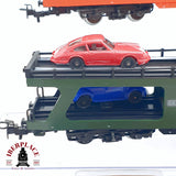 ♻️ 2da mano - Märklin 3x vagones transporte de coches con coches ÖBB DB H0 escala 1:87