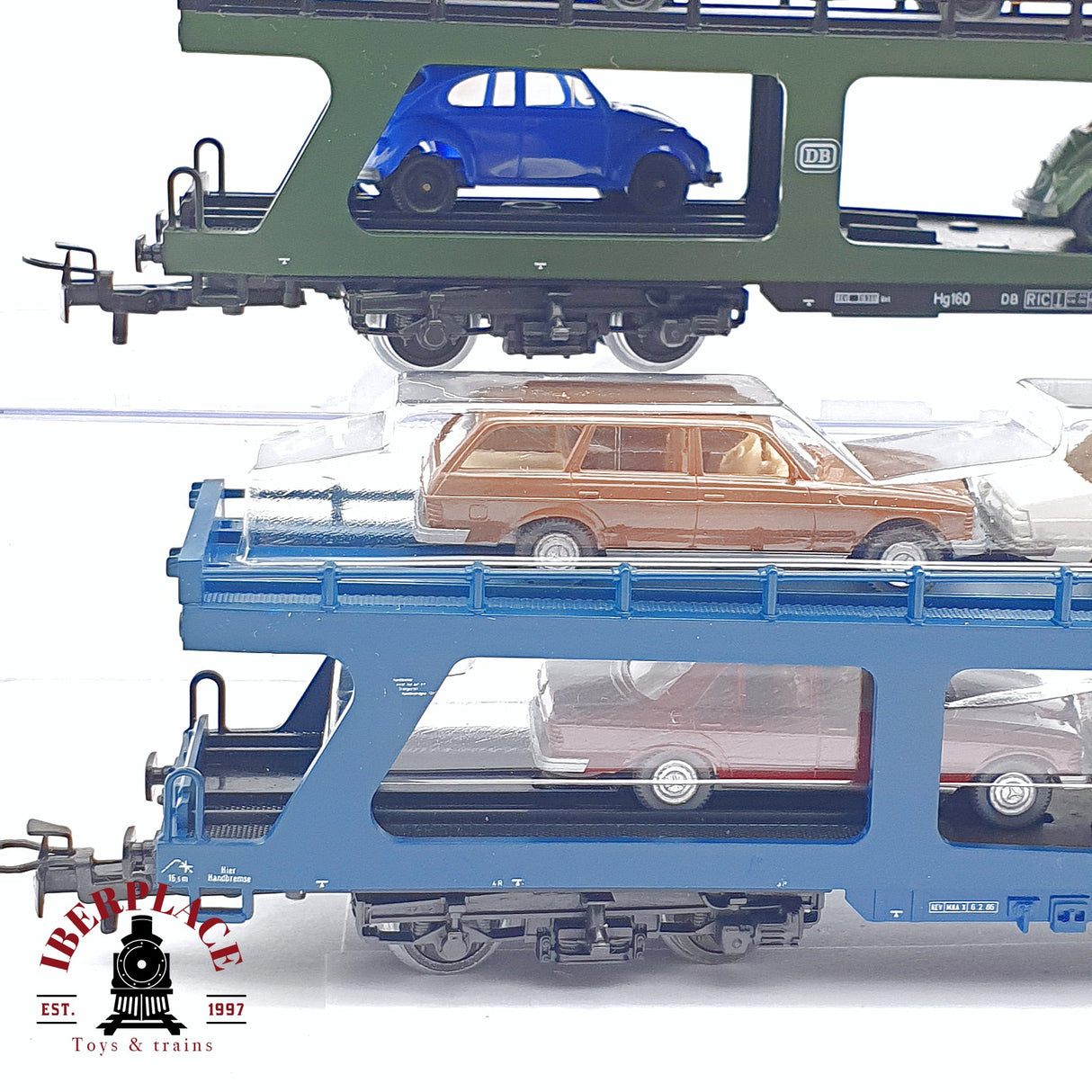 ♻️ 2da mano - Märklin 3x vagones transporte de coches con coches ÖBB DB H0 escala 1:87