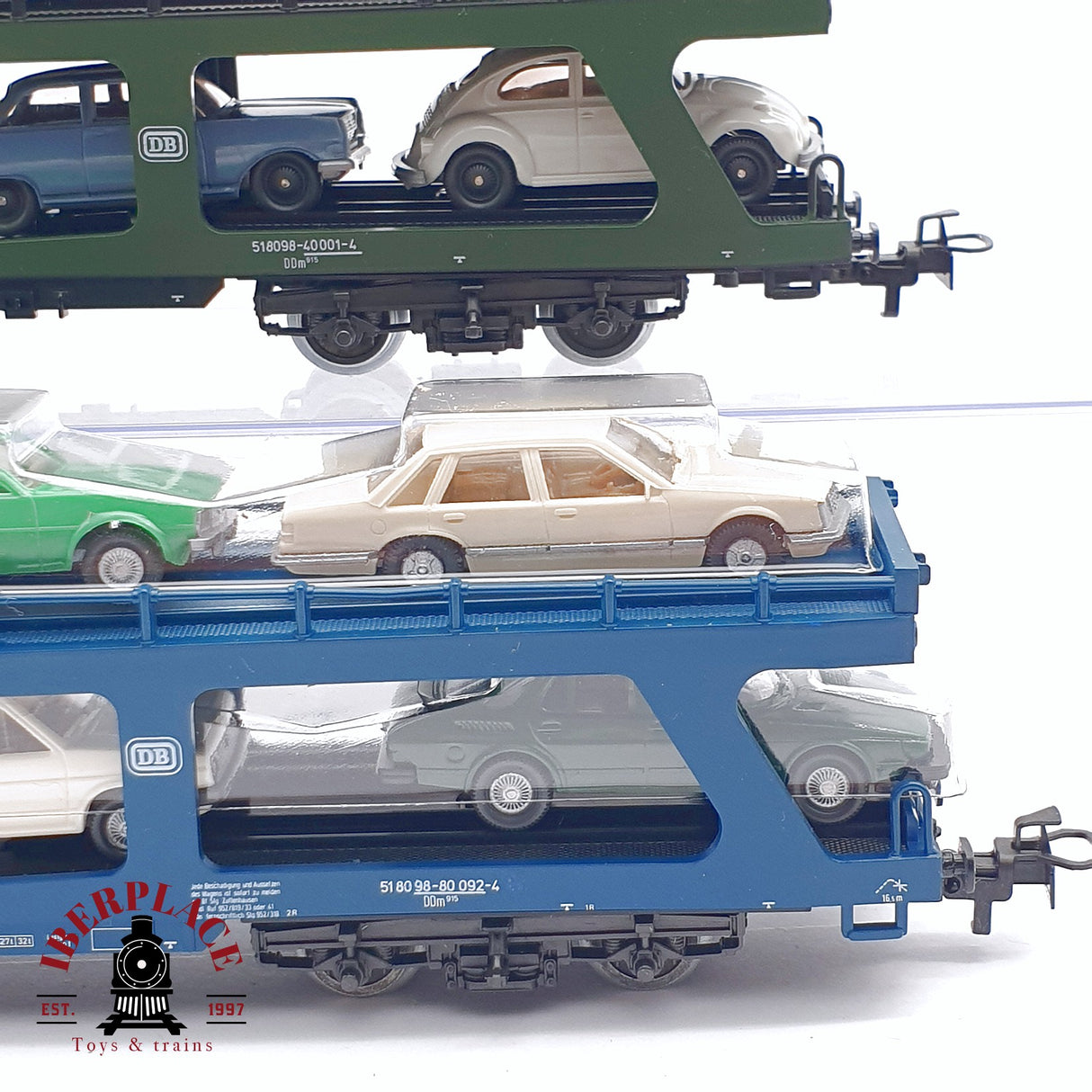 ♻️ 2da mano - Märklin 3x vagones transporte de coches con coches ÖBB DB H0 escala 1:87