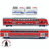 ♻️ 2da mano - Märklin 2x vagones de pasajero de doble piso Re Kassel HBF DB H0 escala 1:87
