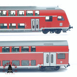 ♻️ 2da mano - Märklin 2x vagones de pasajero de doble piso Re Kassel HBF DB H0 escala 1:87