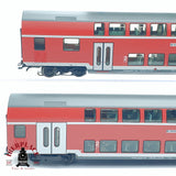 ♻️ 2da mano - Märklin 2x vagones de pasajero de doble piso Re Kassel HBF DB H0 escala 1:87