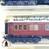 ♻️ 2da mano - AC Trix 5x vagones restaurante camas salón compañía internacional wagons Lits H0 escala 1:87