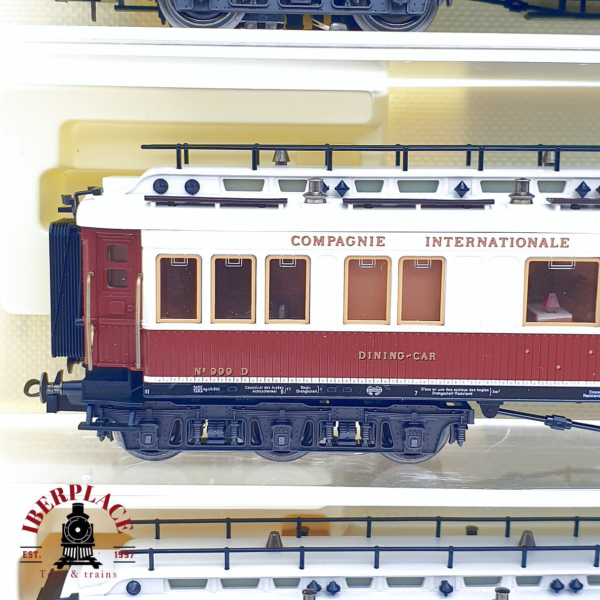 ♻️ 2da mano - AC Trix 5x vagones restaurante camas salón compañía internacional wagons Lits H0 escala 1:87