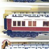 ♻️ 2da mano - AC Trix 5x vagones restaurante camas salón compañía internacional wagons Lits H0 escala 1:87