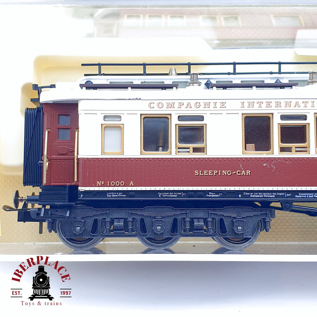 ♻️ 2da mano - AC Trix 5x vagones restaurante camas salón compañía internacional wagons Lits H0 escala 1:87