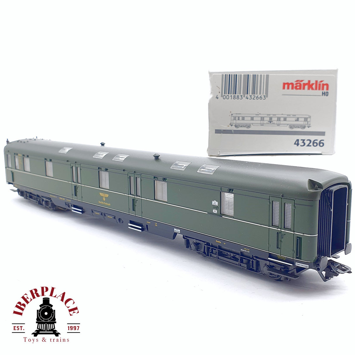 ♻️ 2da mano -  Märklin 43266 vagón correos  Deutsche Reichspost H0 escala 1:87