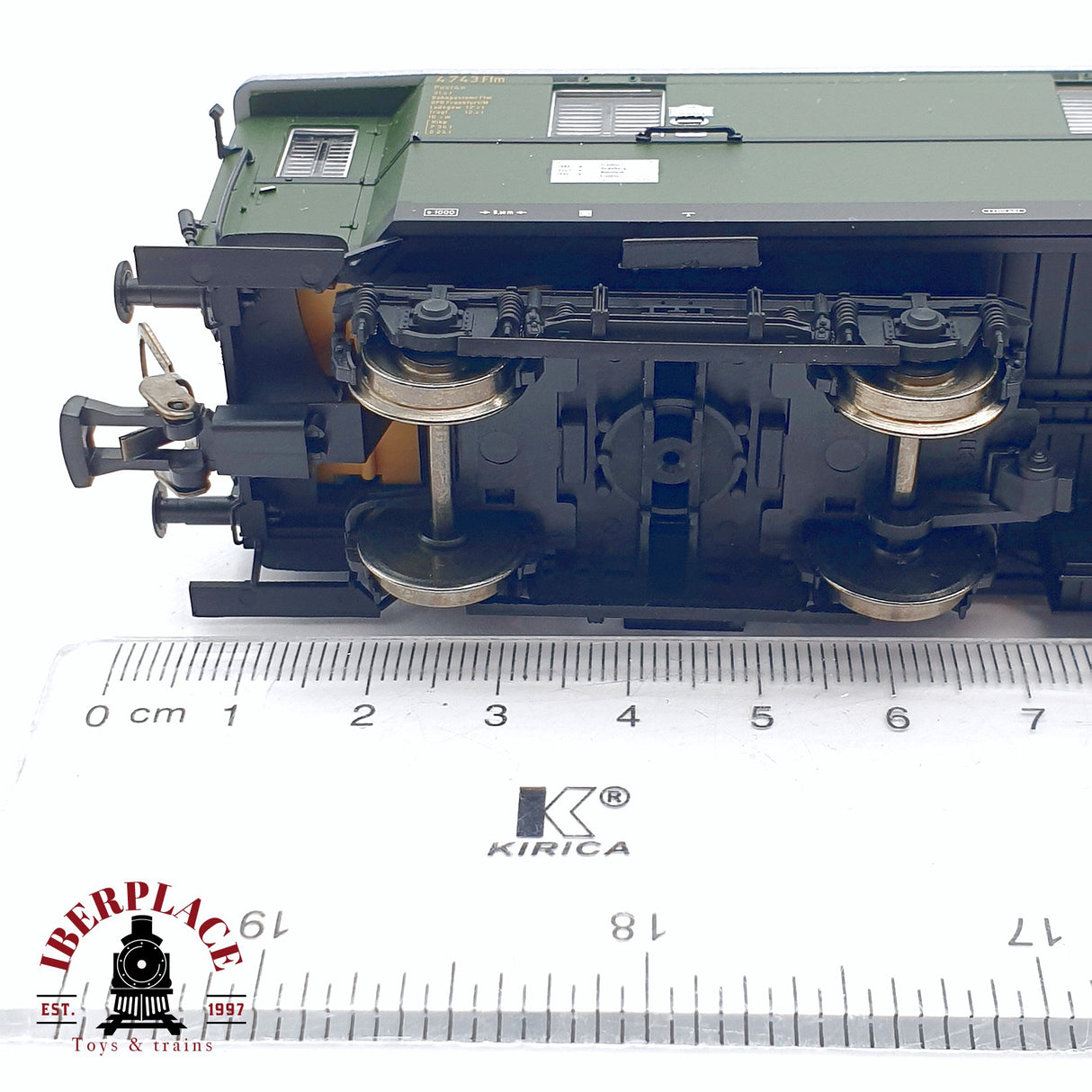 ♻️ 2da mano - DC PIKO 53221 vagón correos 4-a/15 DBP Epoca III verde H0 escala 1:87