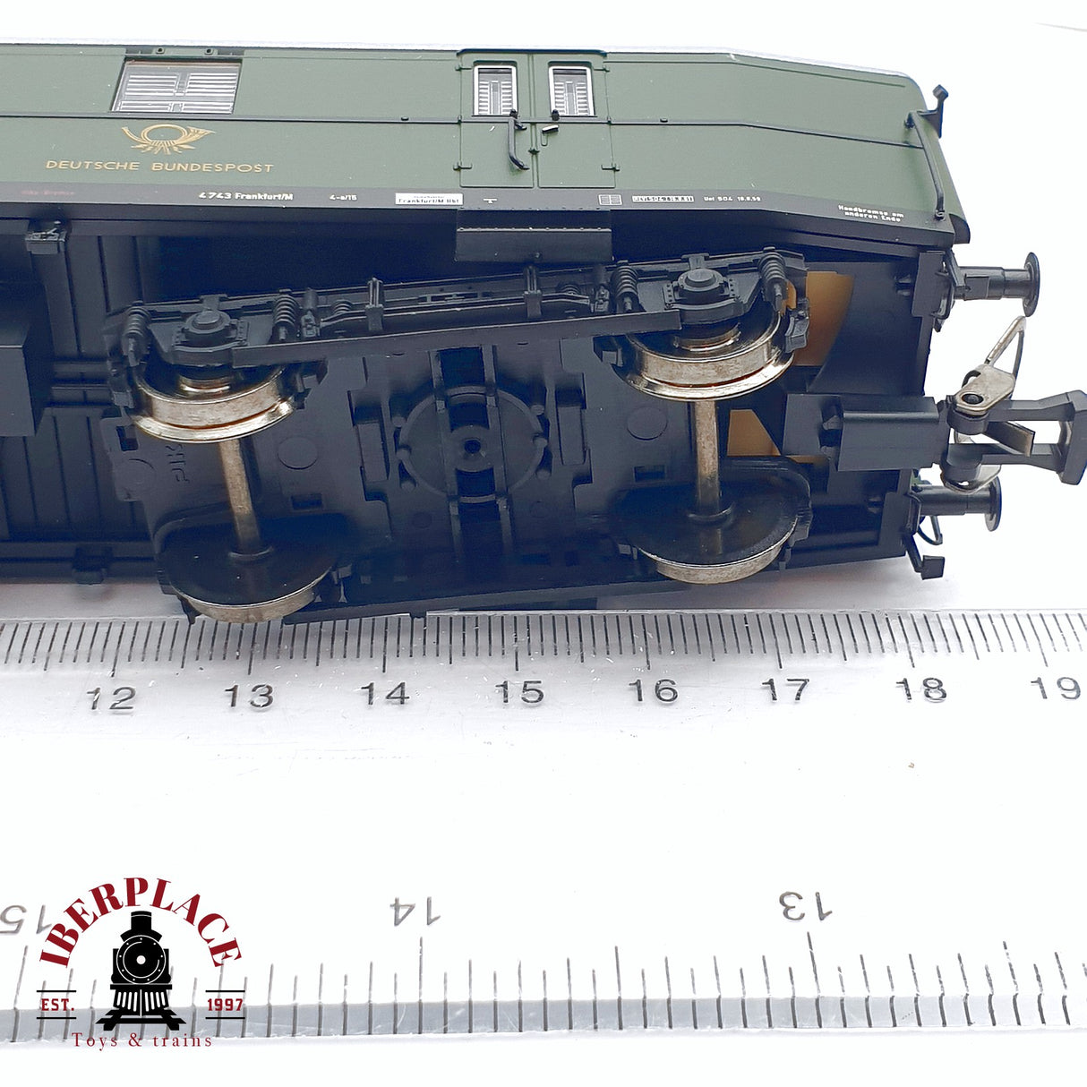 ♻️ 2da mano - DC PIKO 53221 vagón correos 4-a/15 DBP Epoca III verde H0 escala 1:87