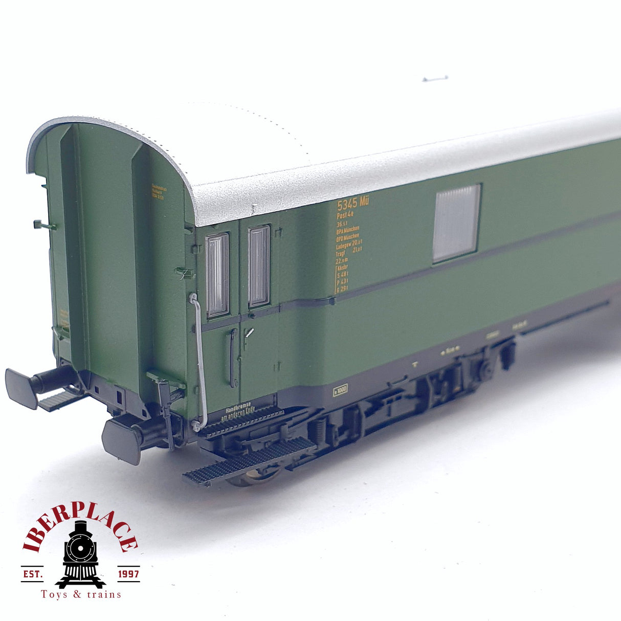 ♻️ 2da mano - DC PIKO 53302 vagón correos 4-p/21.6 DBP Epoca III verde H0 escala 1:87