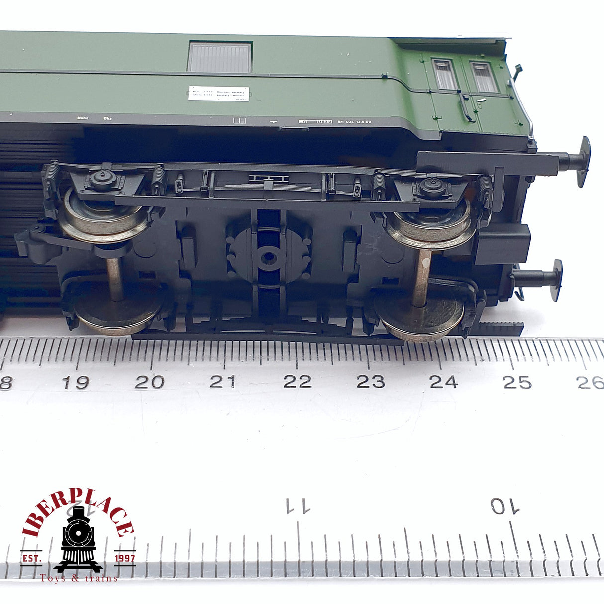 ♻️ 2da mano - DC PIKO 53302 vagón correos 4-p/21.6 DBP Epoca III verde H0 escala 1:87