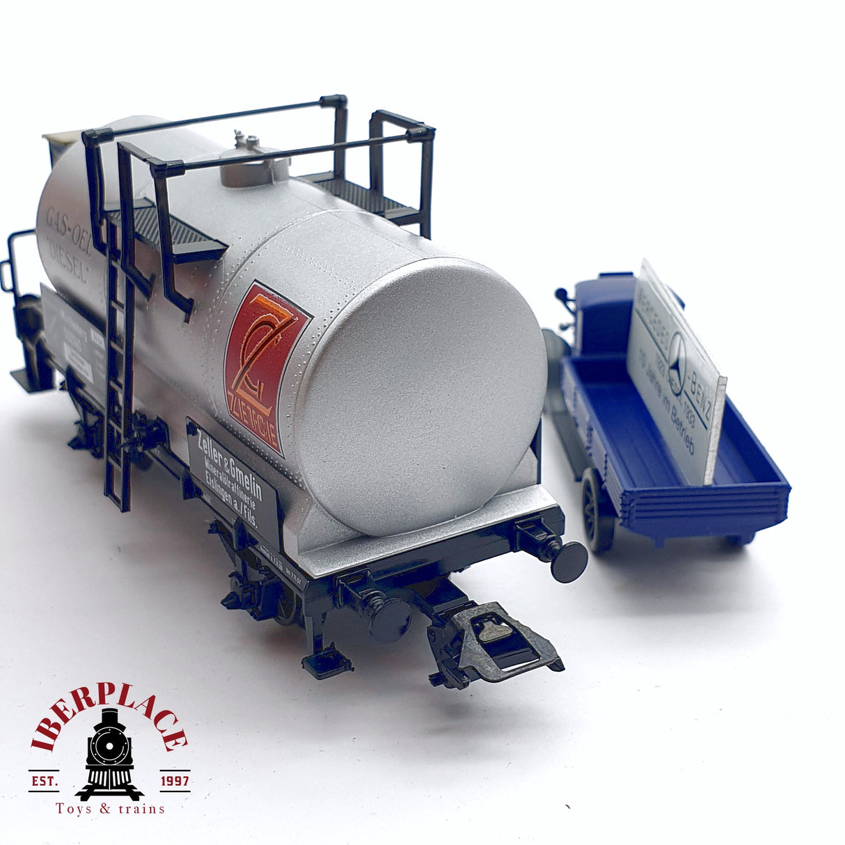 ♻️ 2da mano - Märklin Museum 1992 vagón especial Gas-oel Diesel Mercedes Benz H0 escala 1:87