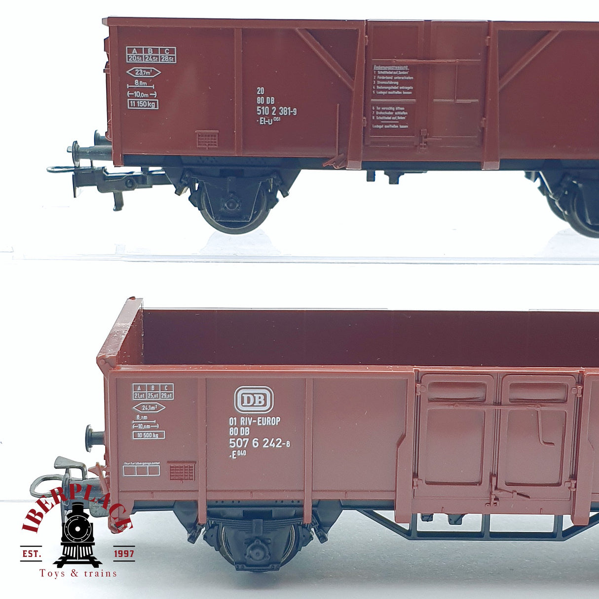 ♻️ 2da mano - Märklin 4430 4465 vagones de borde medio EUROP DB H0 escala 1:87
