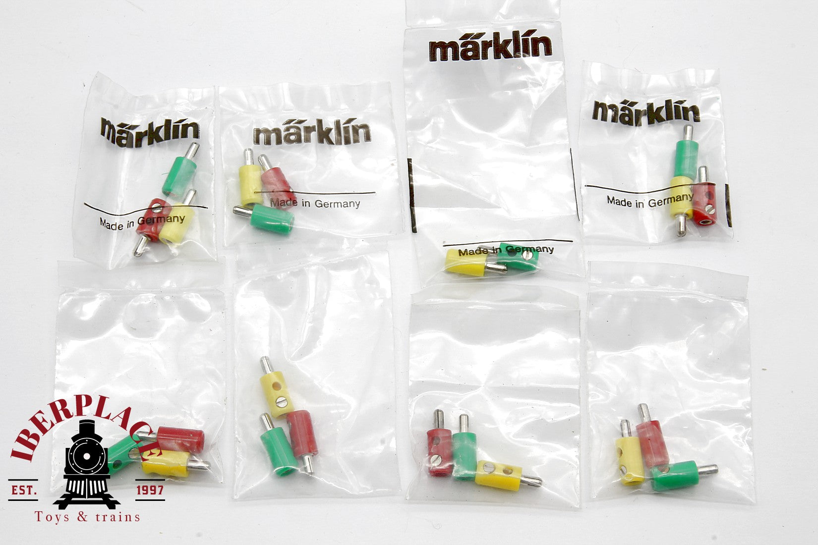 Lote Märklin clavijas bananas macho de colores H0 escala 1:87 ho 00